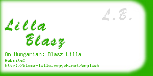 lilla blasz business card